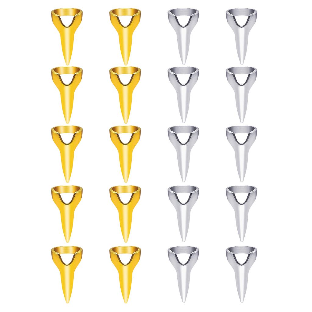 20PCS Metal Hair Sectioning Ring Hair Parting and Selecting Tool Nails Metal Ring for Sectioning Braiding Hair