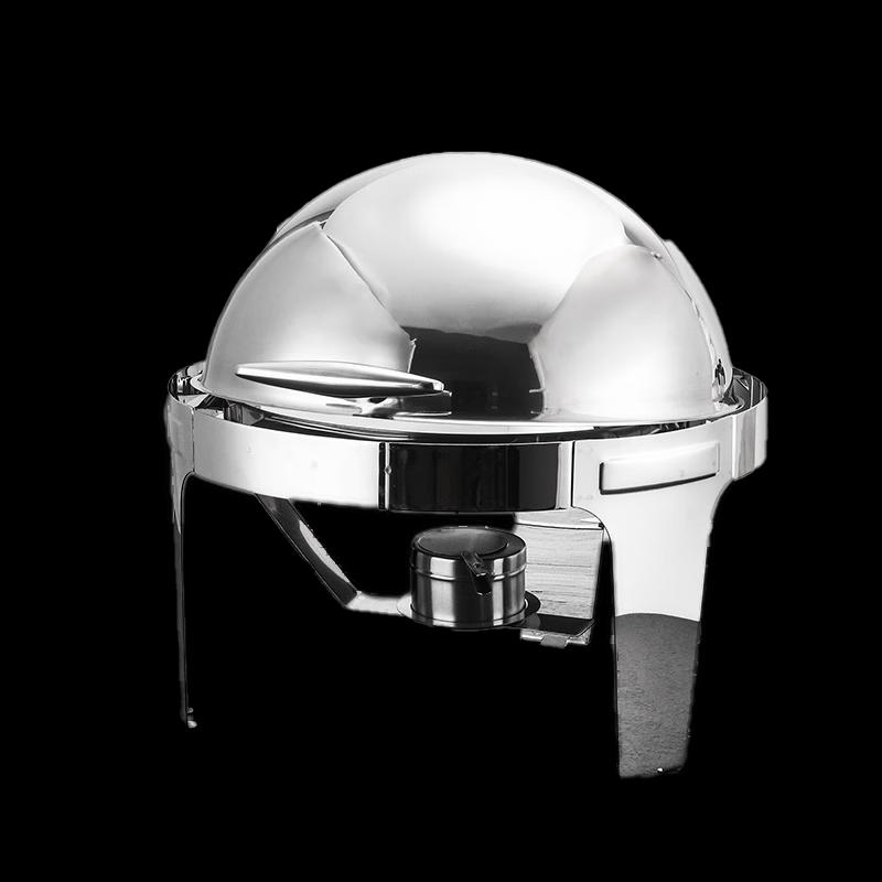 Round Stainless Steel Buffet Chafing Dish with Transparent Lid
