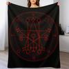 Astaroth Sigil Throw Blanket for Sofa  Perfect for Wednesday and Halloween Soft Flannel Fabric Home Decor