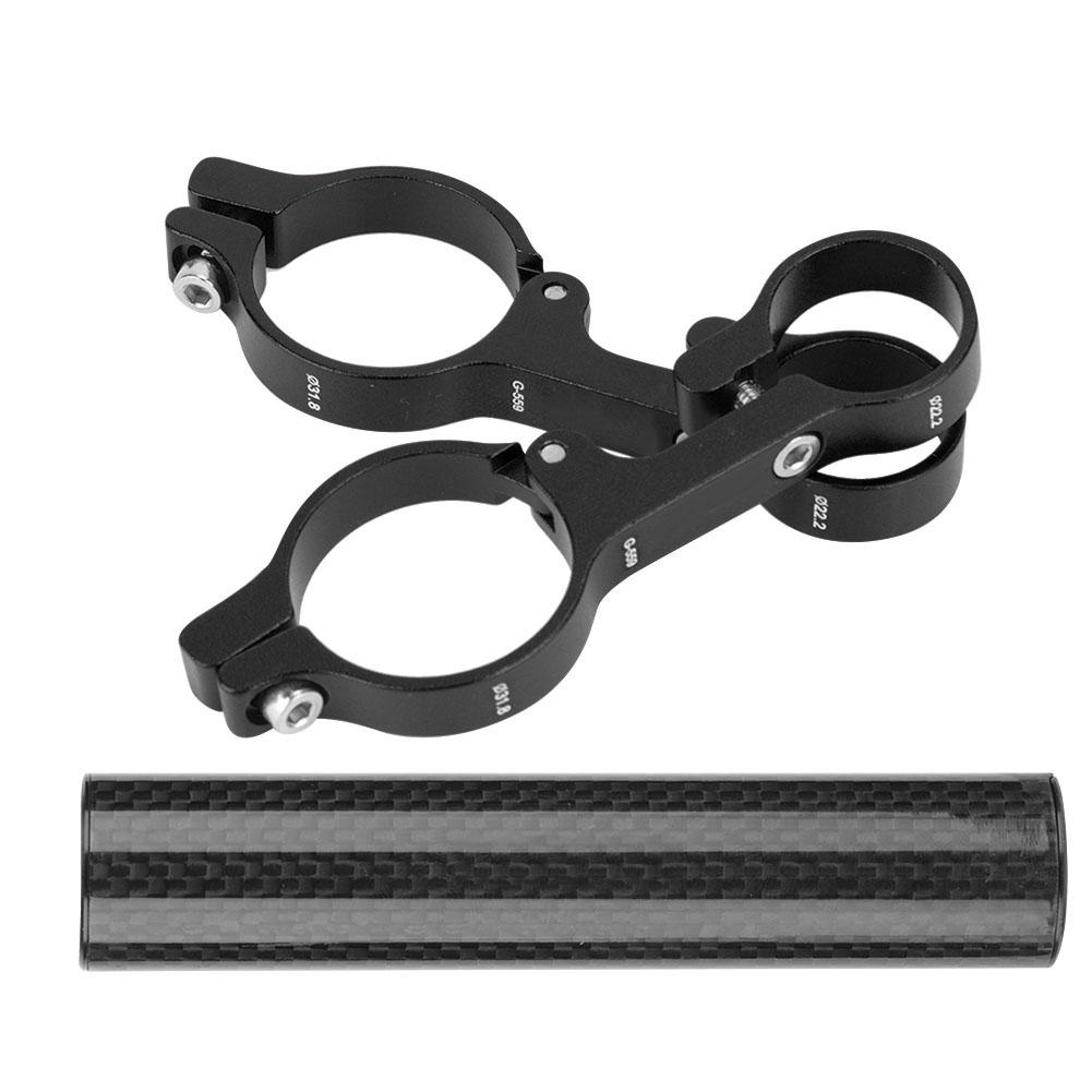 Aluminium Alloy Cycling   Odometer Extension Mount Bike Computer Extra Holder (Black)