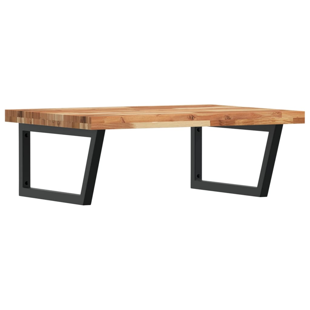 Vidaxl Wall Shelf Under Sink, Steel and Solid Acacia Wood