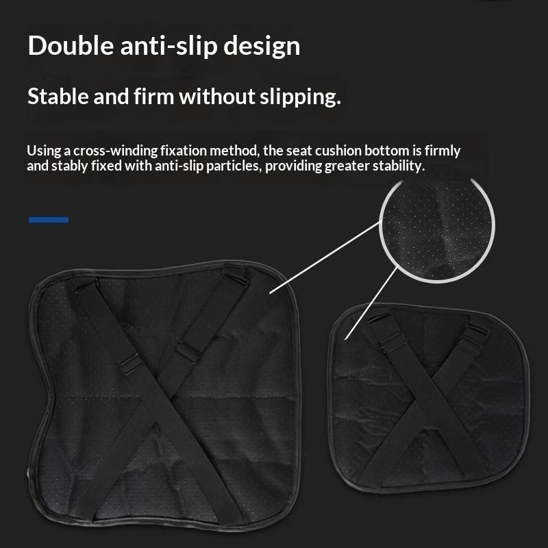 Universal Motorcycle Seat Cushion 3D Gel Breathable Shock Absorbing Comfort Pad for Summer Winter All Season Use