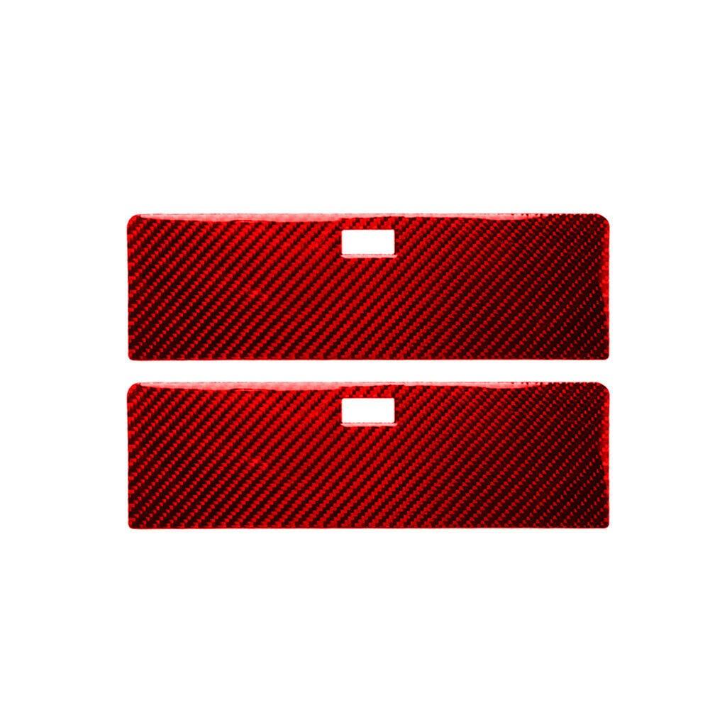 2x For Nissan 350Z 2003-2009 Red Carbon Fiber Rear Storage Box Panel Cover Trim