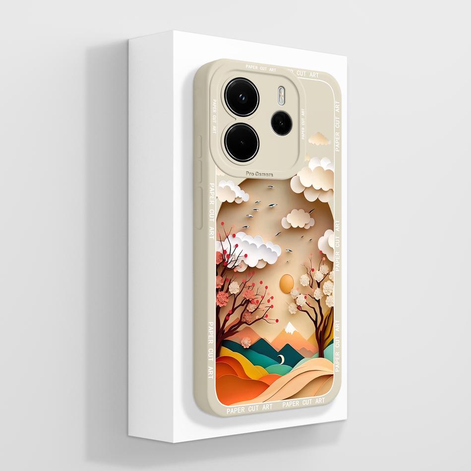 Per Custodia Telefono Redmi Note 14 4G Versione Europa Farfalla Funda Cover Posteriore Morbida in Silicone Liquido Per Protezioni Telefono Redmi Note14