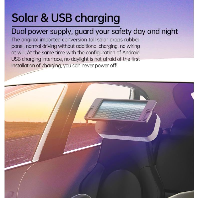 Sistem universal de senzori externi TPMS Solar-USB cu afișaj impermeabil IPX7 - Monitor inteligent al presiunii în anvelope