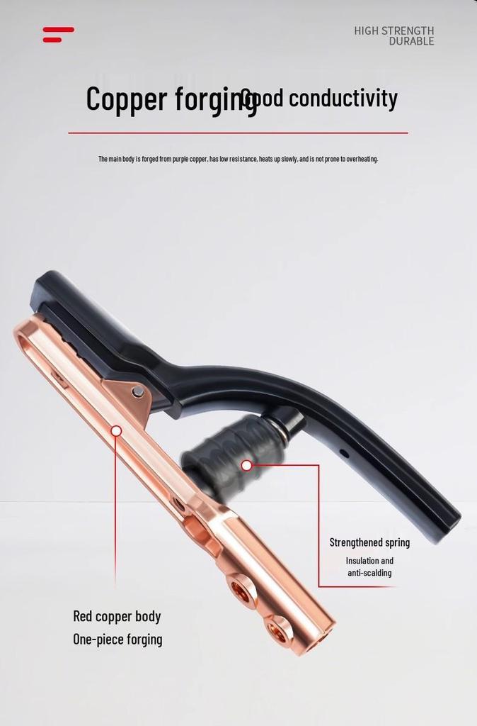Industrial Grade Drop-Proof Electrode Holder: European Style Welding Gun Handle, 500A/800A, Heat Resistant