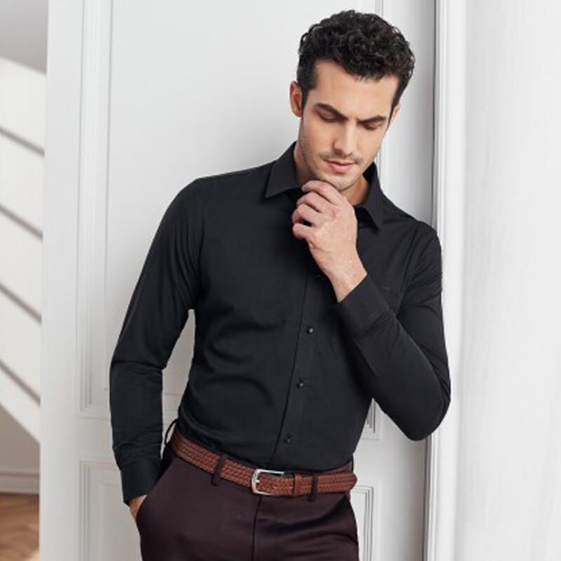 Shanshan Men's Plus Velvet Slim Fit Shirt
