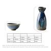Jarra de Sake Vintage Japonesa Cerámica Azul Cambio de Horno Copa de Vino Dispensador de Vino Shochu para el Hogar Restaurante de Sushi Utensilios para Beber Regalos