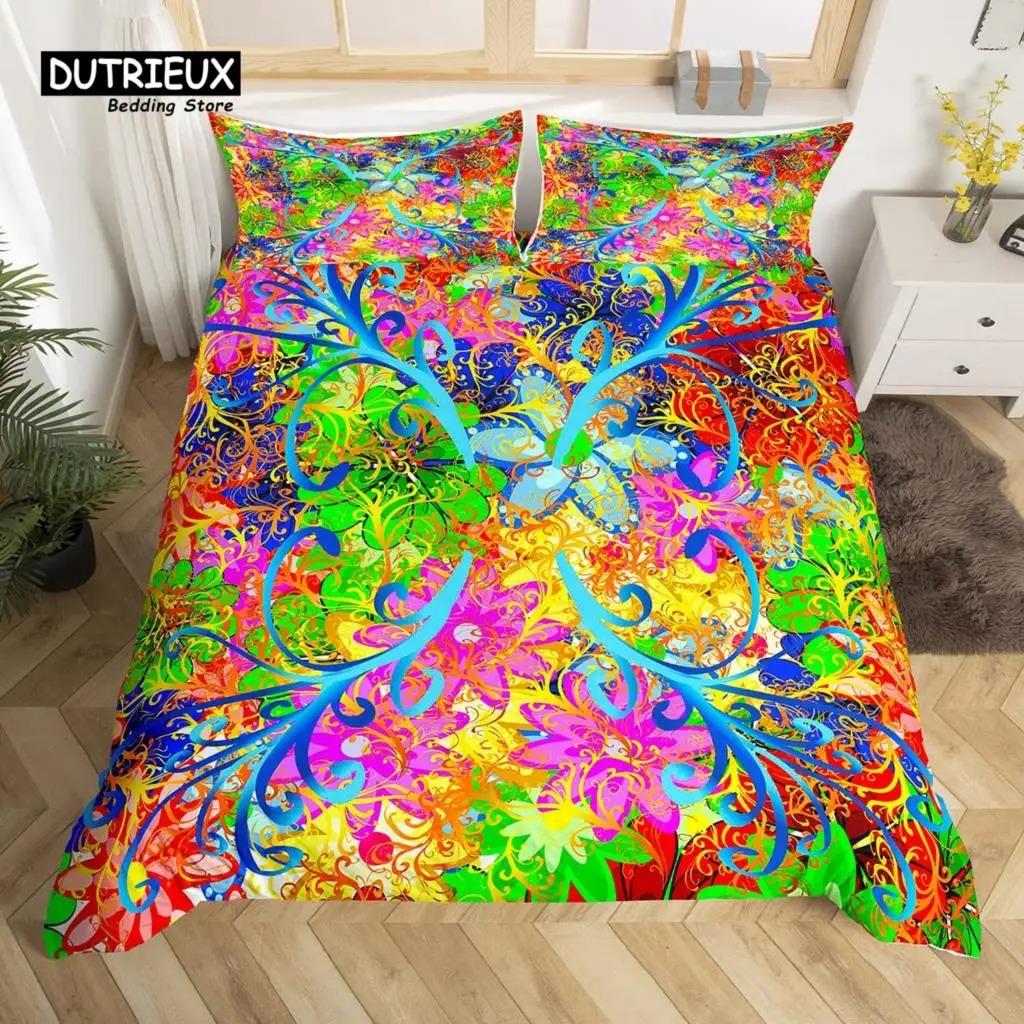 Bohemian Mandala Duvet Cover Set 3pcs Soft Comfortable Breathable Bedding For Bedroom Decor