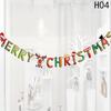 1 Pcs New Cartoon Pull Flag Christmas Flag Christmas Decoration Supplies Birthday Wedding Decoration Hanging Flag
