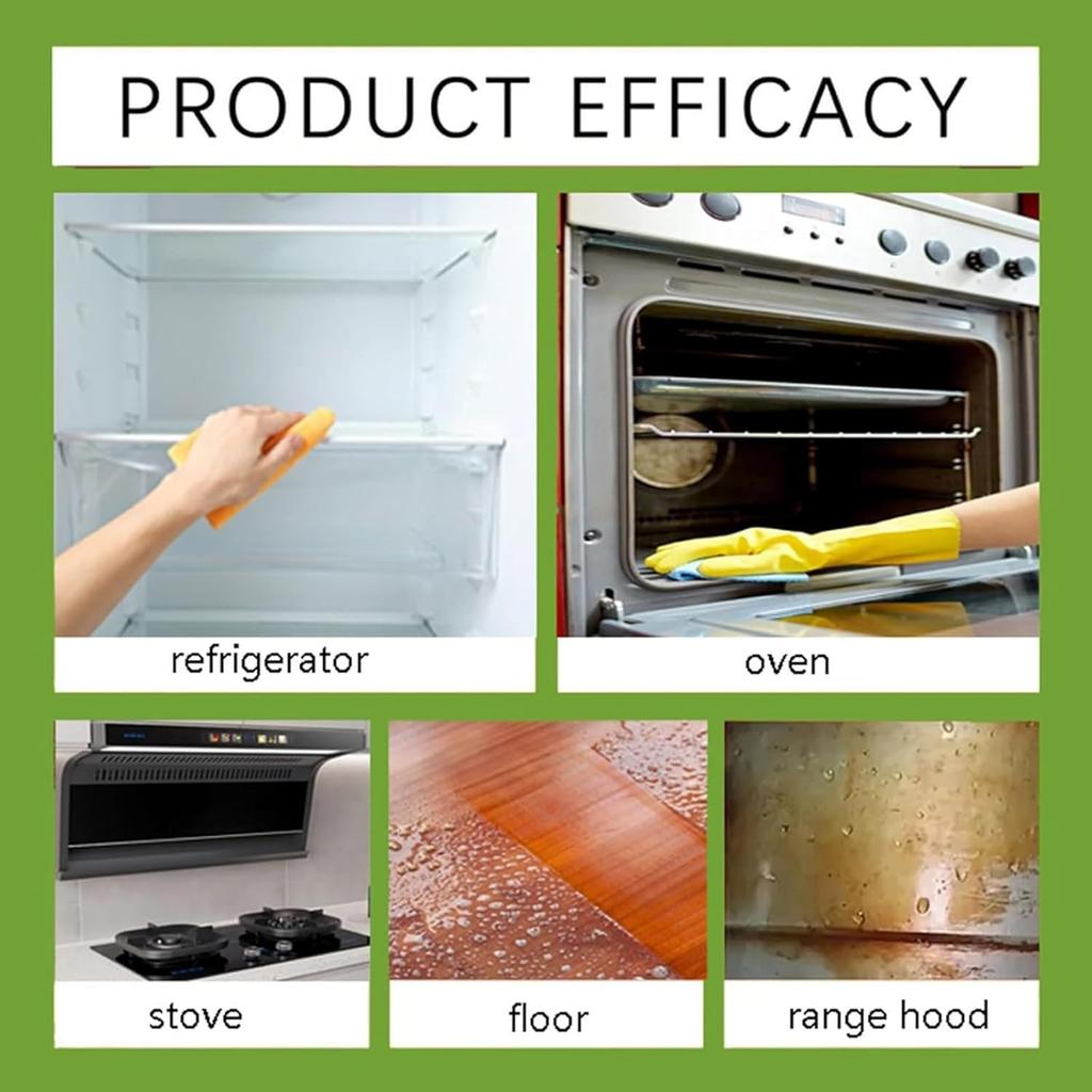 Natural Enzyme Formula to Household Appliances, Multi-Purpose Kitchen Appliance Oven Cleaner,Stove Range Hood Kitchen Oil Stains Multi Purpose Cleaner