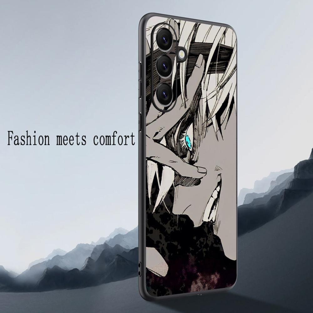 Satoru Gojo heißer Anime-Mann-Design Handyhülle für Samsung Galaxy S26 S25 S24 S23 S22 S21 Plus Ultra Note20 Weich Schwarz