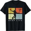 Aro de Baloncesto Vida Jugador Retro Regalo Hombres Niños Jóvenes Camiseta