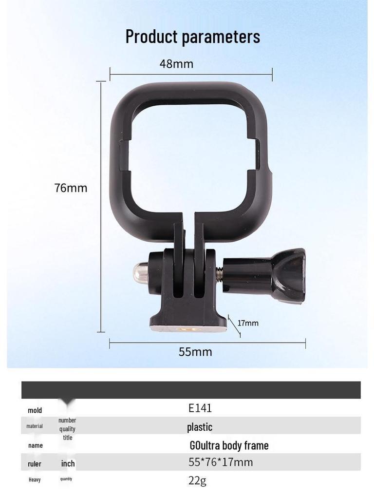 Insta360 GO Ultra Pocket Camera Frame & Tripod Adapter with Body Protection Bezel