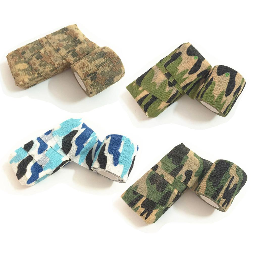 6Pcs Camouflage Tape Camo Stretch Bandage Self Adhesive Protective Wrap for Outdoor Camping