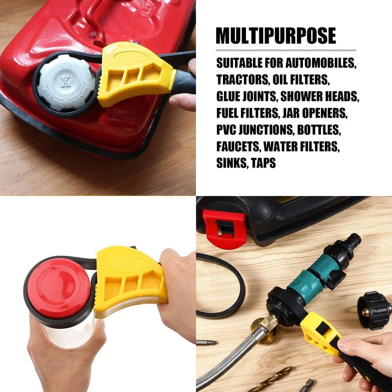 6/8 Inch Belt Wrench Oil Filter Spanner Set Rubber Band Wrench Can Opener Adjustable Water Pipe Pipe Car Repair Home Tools