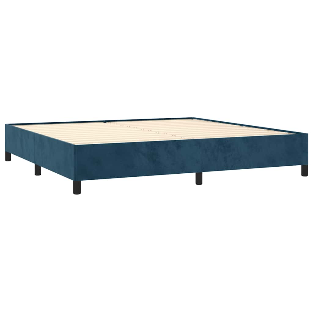 Bed Frame without Mattress Dark Blue 200x200 cm Velvet