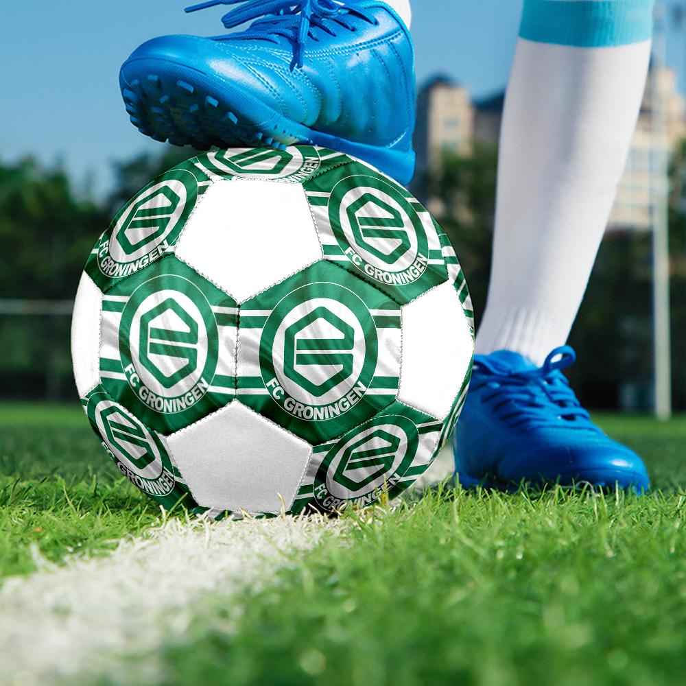 Groningen FC Soccer Ball, Colorful, Suitable for All Ages, Machine-stitched, PVC Material, Competition Grade, Durable and High Bounce