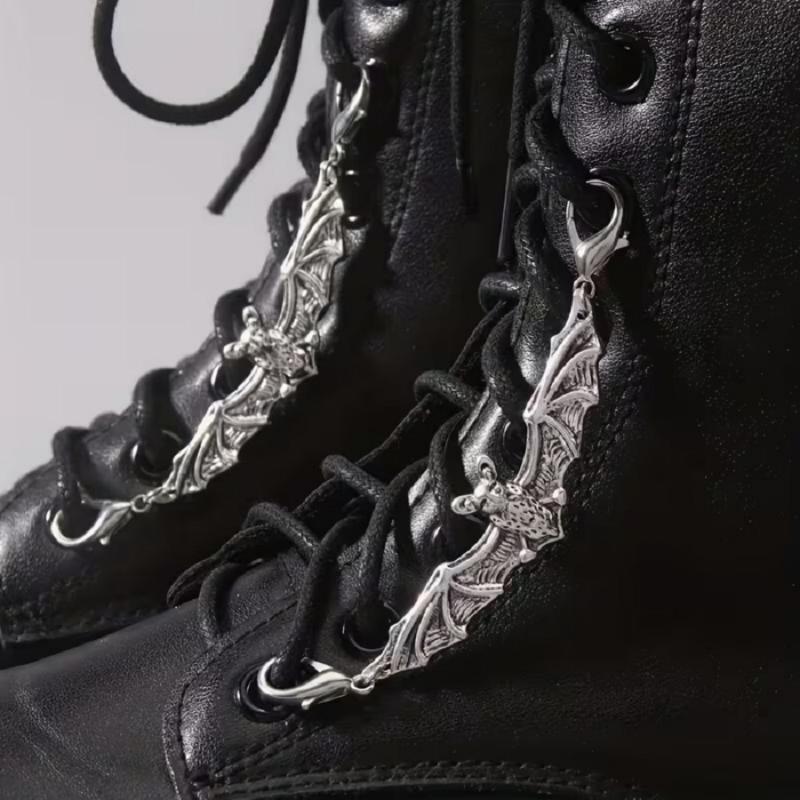 2/6/10Pcs Diy Shoe Accessories Personalized Gothic Alloy Bat Shoe Buckle Charms Decorcasual Shoe And Boot Decoration
