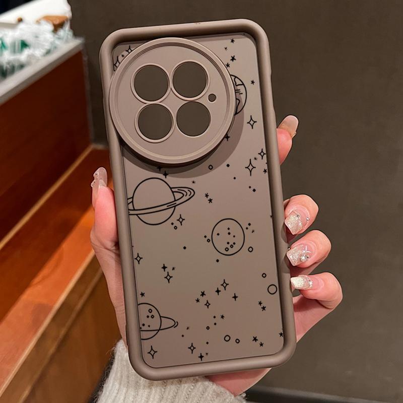 

Мягкий ТПУ чехол с принтом планет для OnePlus 13 12 13R 13T 12R ACE 5 3 2 11R, защита камеры, противоударный матовый силиконовый чехол OnePlus 13T кофейный