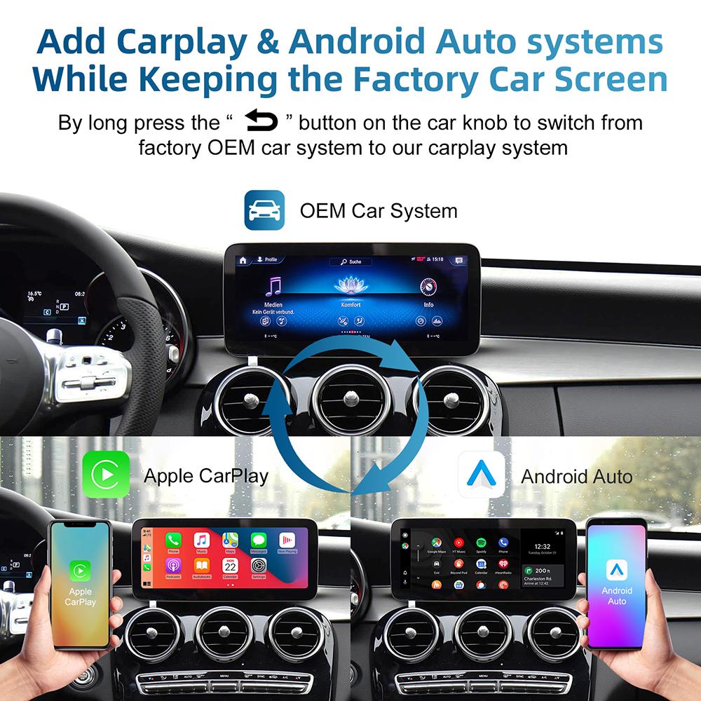 ANYFAR Wireless Carplay Android Auto Interface For Mercedes Benz E Class W213 2017-2025 NTG 5.5 System