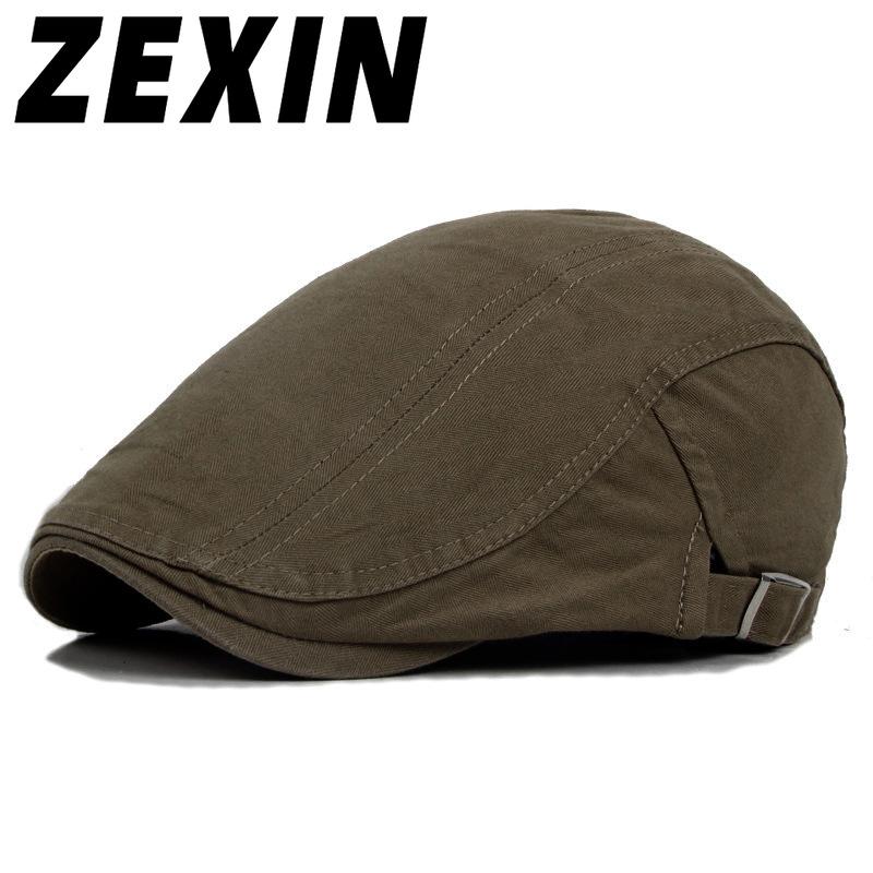 Beret Men and Women Spring and Summer Single-layer Thin Section of Cotton Painter's Cap British Solid-coloured Duck Tongue Cap Casual Forward Cap