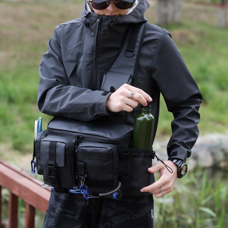 Multi-Functional Fishing Waist Pack Men Women Waterproof Shoulder Bag Outdoor Camping Photography Gear Storage