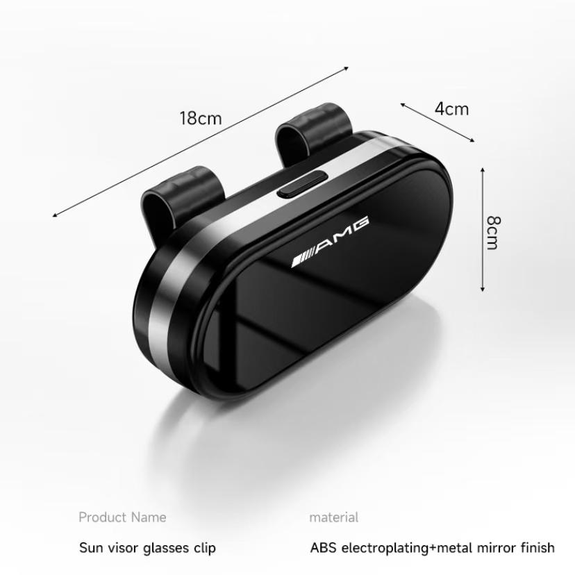 Car Sunglasses Storage Box Sun Visor Eyeglasses Case  For Mercedes Benz AMG GLC W203 W206 W220 W205 W211 W212 W214 W201 W210 GLE
