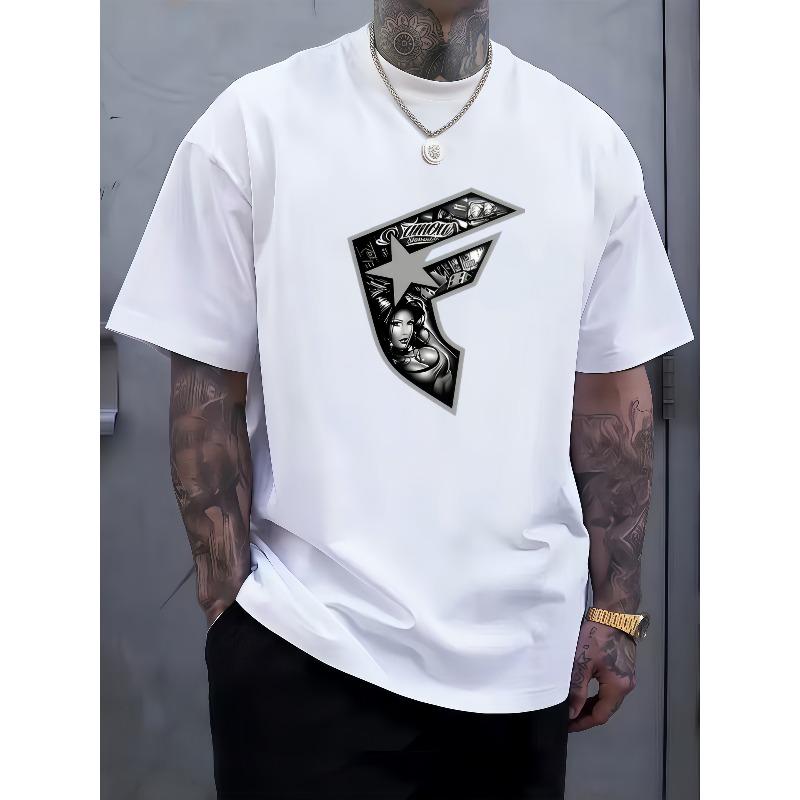 Europäische Größen Herren Trendiges Mode-T-Shirt