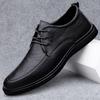 Mens Leather Business Casual Shoes Breathable Comfortable Classic Dad Shoes Large Size Loafers for Men