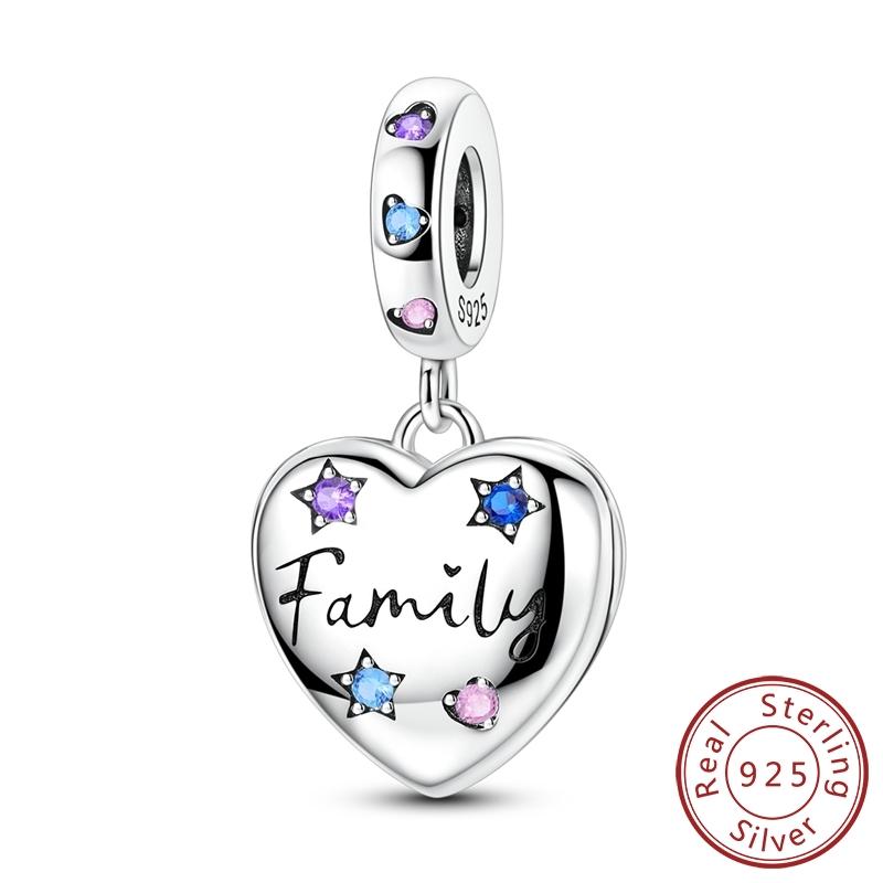 Original Copper Charms Beads Love Family Wings Whale Shark Charm Fit Bracelet Pendant Women Diy Fine Jewelry Gifts