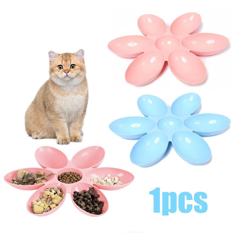 New Cat Bowl Multi Cat Petal Bowl Baby Cat Milk Cat Special Bowl Multi Functional Cat And Dog Food Bowl Upgrade Pet Lunch Time
