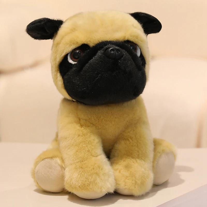 Kawaii Simulation Puppy Plush Toys Soft Cute Sitting Husky Schnauzer Bulldog Dogs Toys Funny Cartoon Pets Birthday Gift For Kids