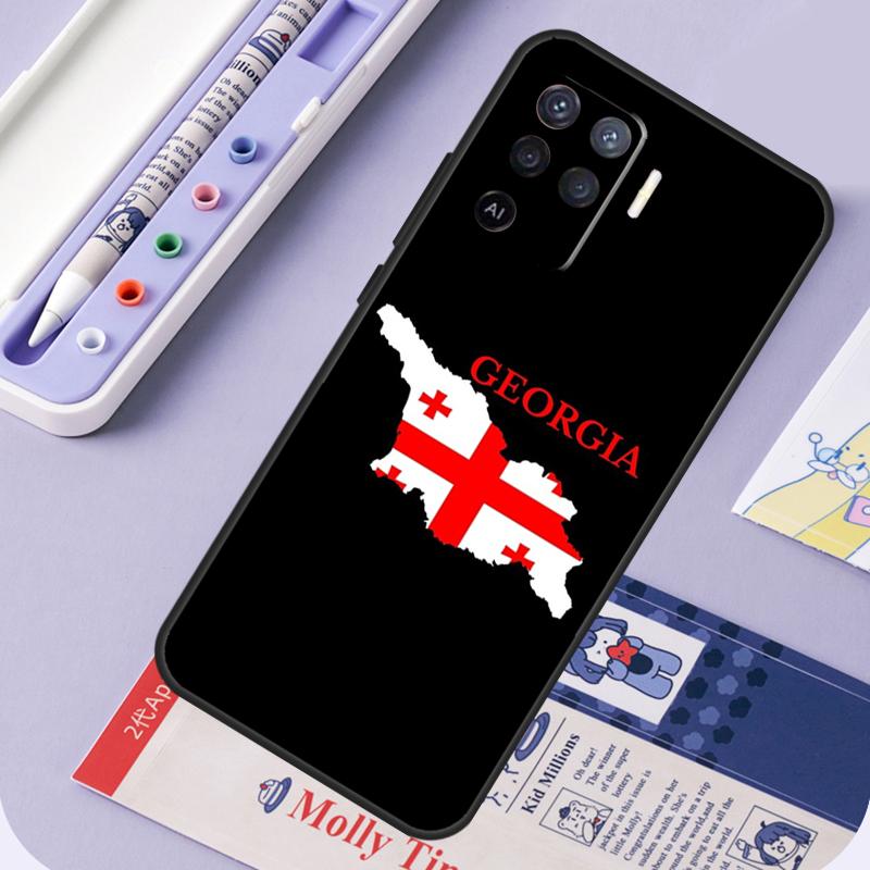 Georgia Flag For Oppo A17 A18 A94 A74 A54 A15 A38 A58 A78 A98 A40 A60 A80 A16 A76 A96 A57 A77 A5 Pro Case