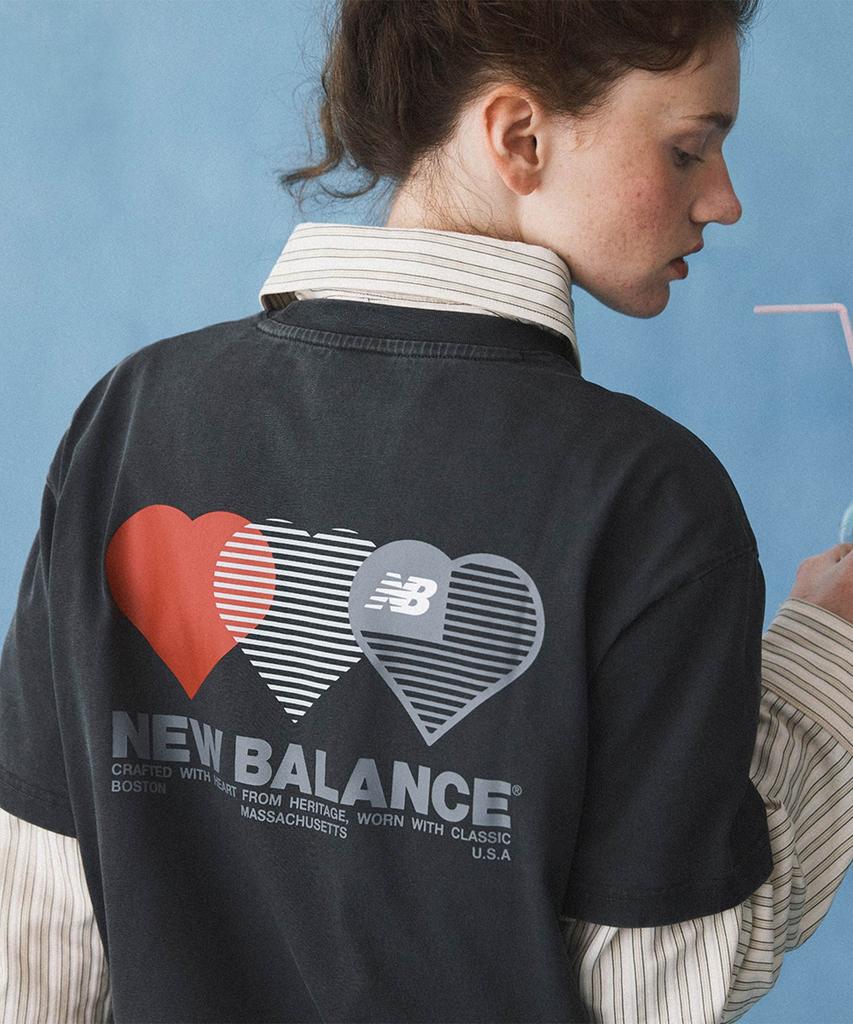 Nyuballanseu Nbneg2A073 / Uni Nb Heart Graphic Short Sleeve Tee (Charcoal)