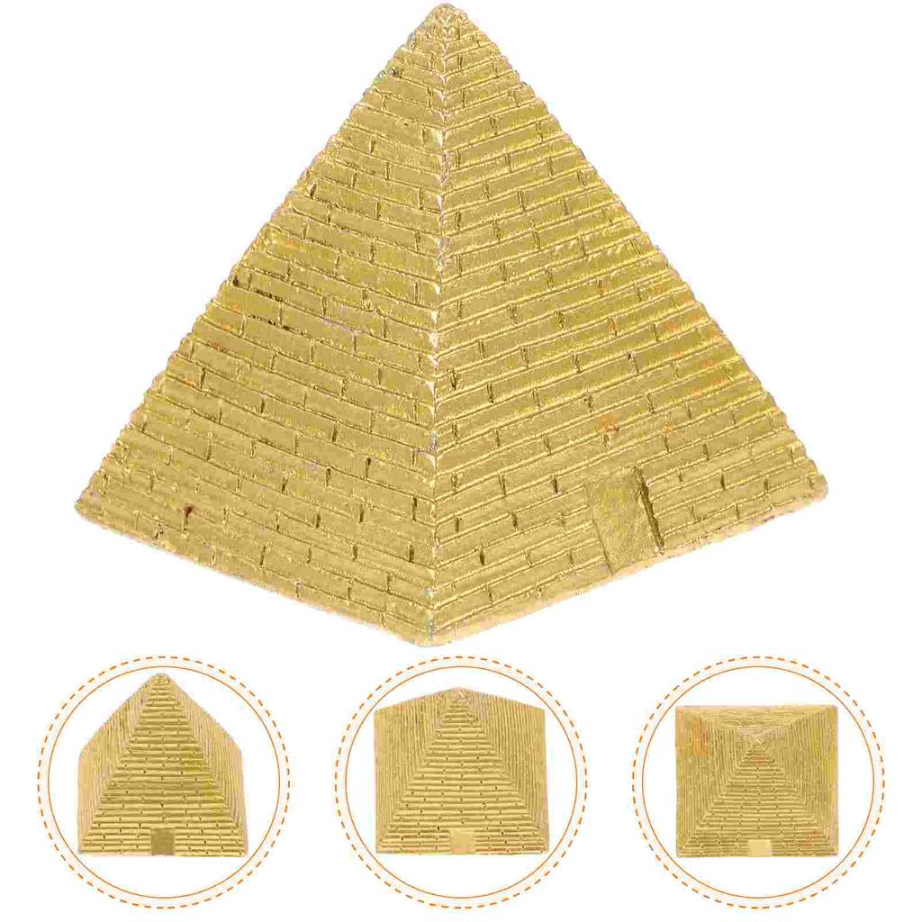 Pyramid Sand Table Sculpture Home Decor Vintage Model Egyptian Resin Housewarming Gift Statue Desktop