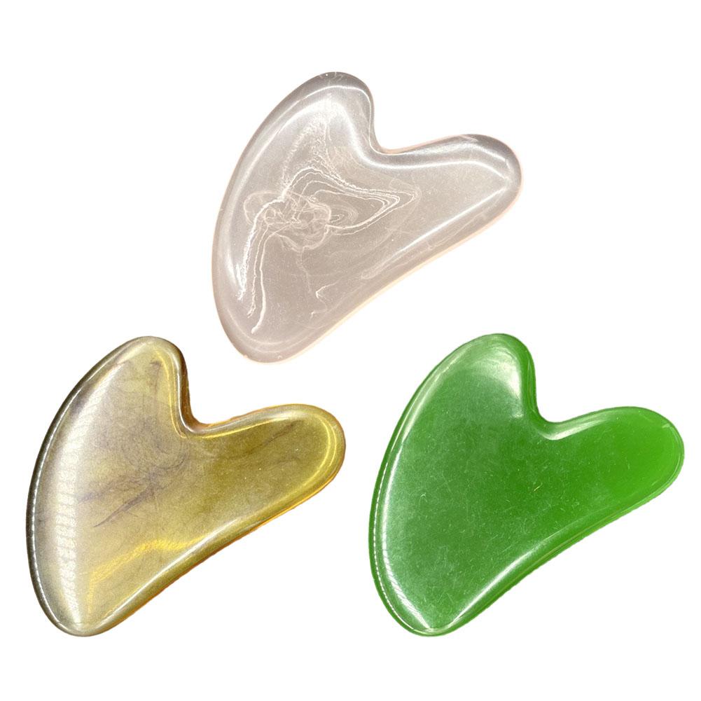 Heart Shape SPA Massage Beeswax Gua sha Scraping Massage Scraper Face Body Massager Acupuncture Guasha Board Massager