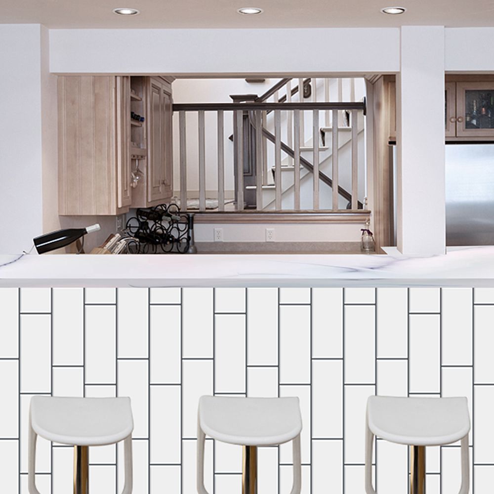 Waterproof Wallpaper Self Adhesive Wall Tiles 3D Tile Sticker Kitchen Bathroom Peel and Stick