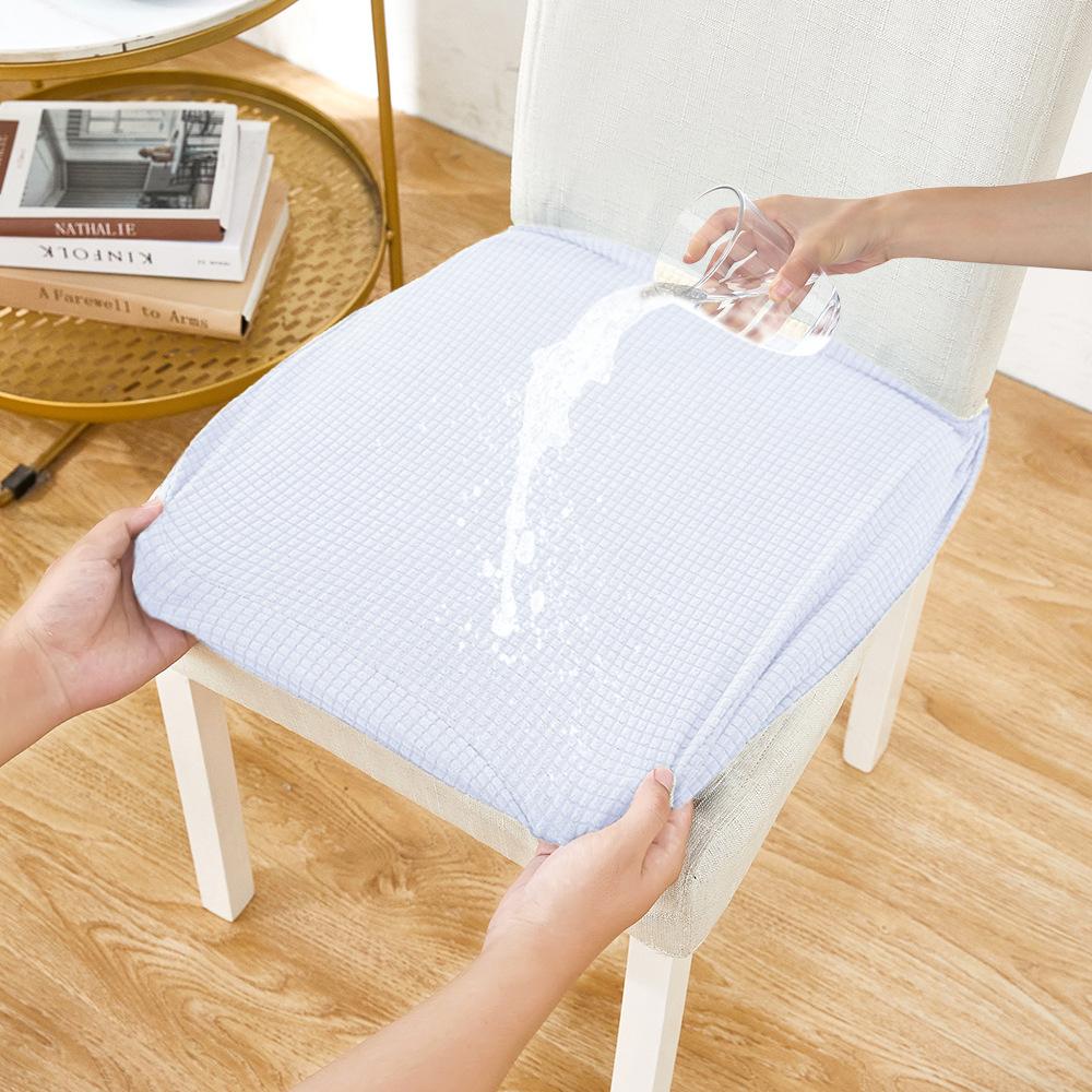 

Jacquard Waterproof Chair Cover Spandex Stretch Stool Case Dining Room Kitchen Adjustable Chairs Pad Cover Pad for Home Hotel 1pcs