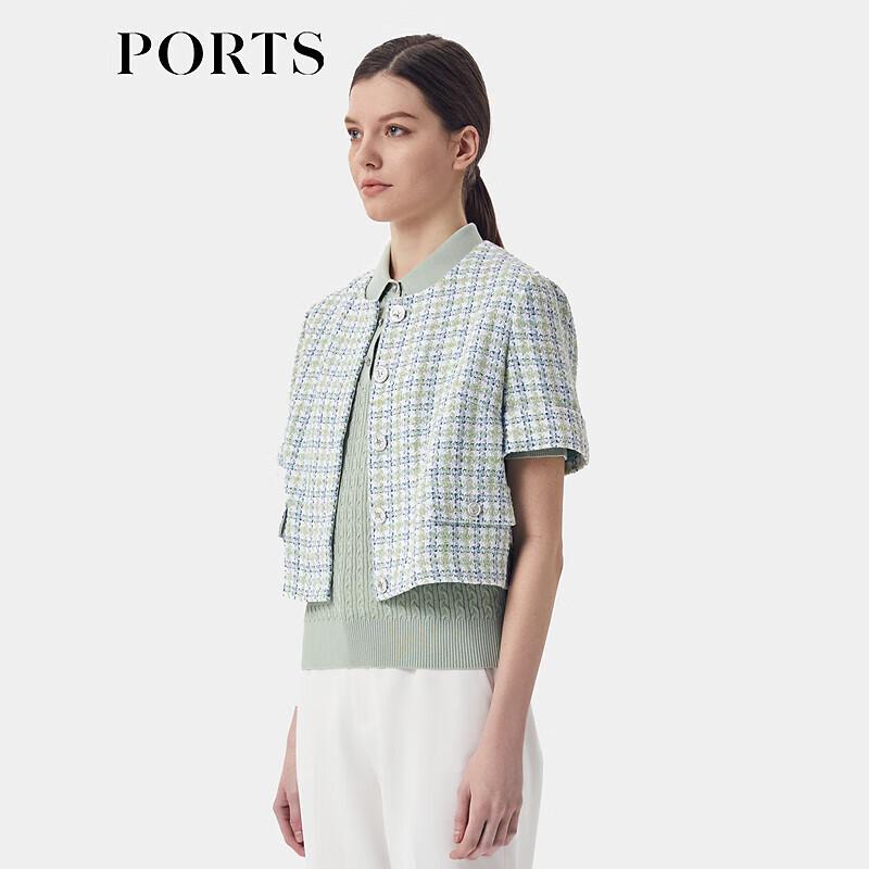 PORTS Women's 2025 S/S Short Plaid Jacket ST8J003TFD053