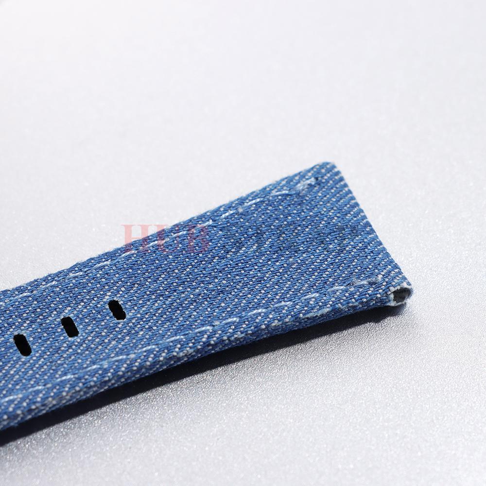 Denim Nylon Straps 22mm 24mm for Omega for Seiko Watches for Men Women Vintage Soft Fabric Nylon Watchbands Watch Accessories