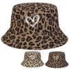 Sunscreen Hat Travel Outdoor Hat Fisherman Panama Hearts With Print Leopard Neutral Gender Women  Men For Hats For Men Women Bucket Fisherman Hat