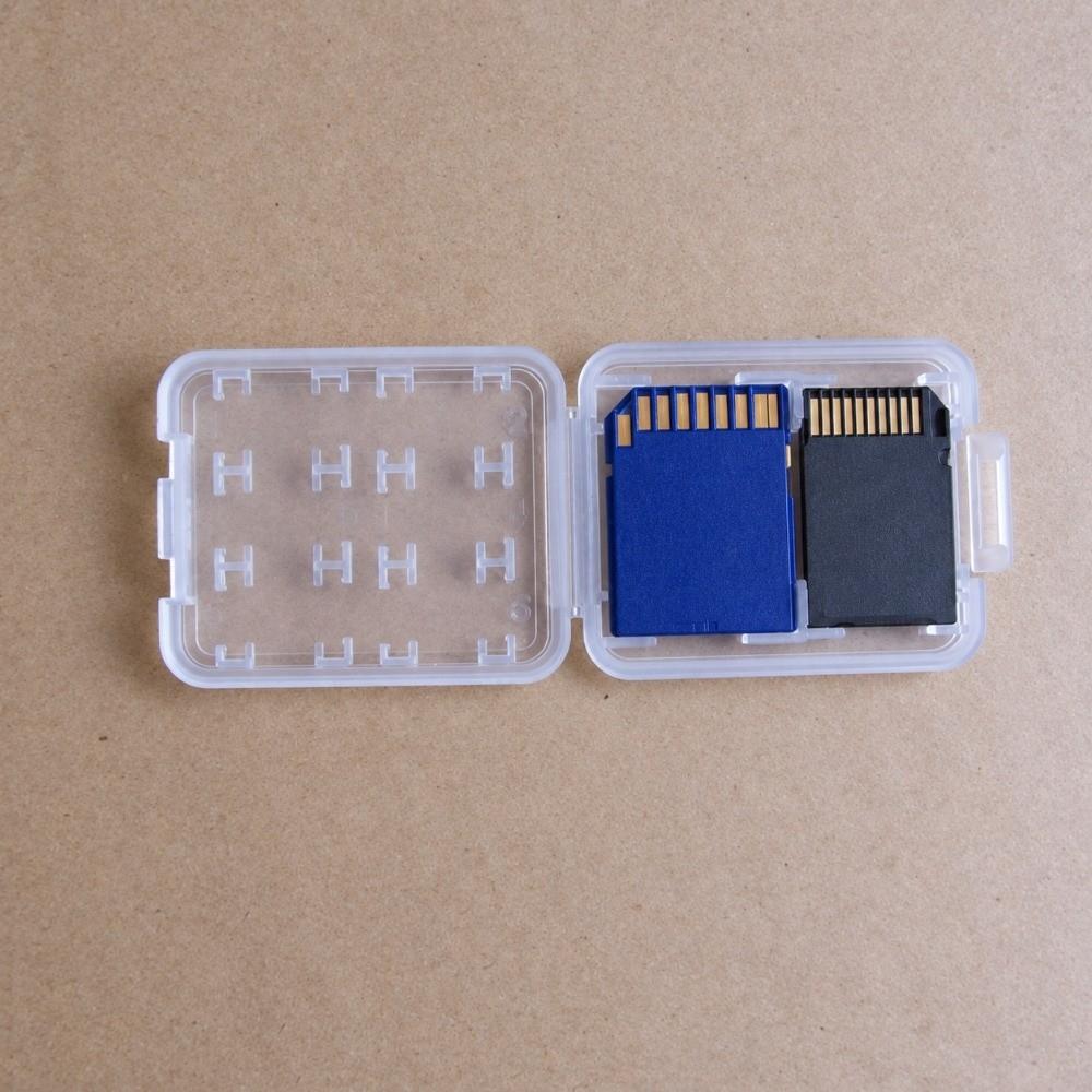 Transparent Memory Card Storage Case Dustproof Micro Box SD Card Holder SD SDHC TF MS Memory Card