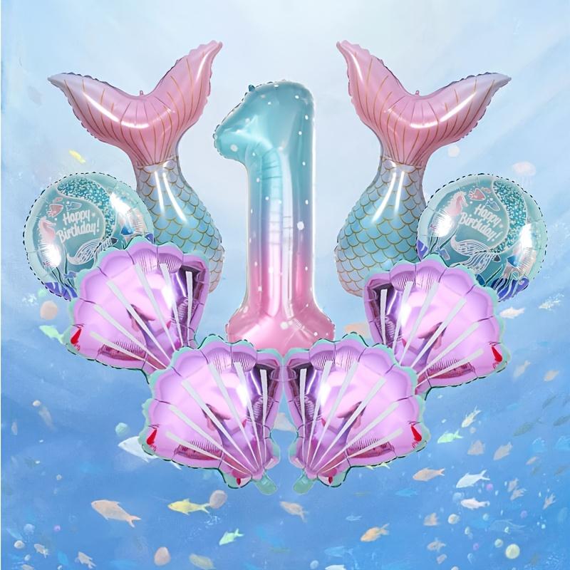 6Pcs mermaid tail shell set suitable for marine theme birthday party decoration supplies summer beach parties wedding decoration