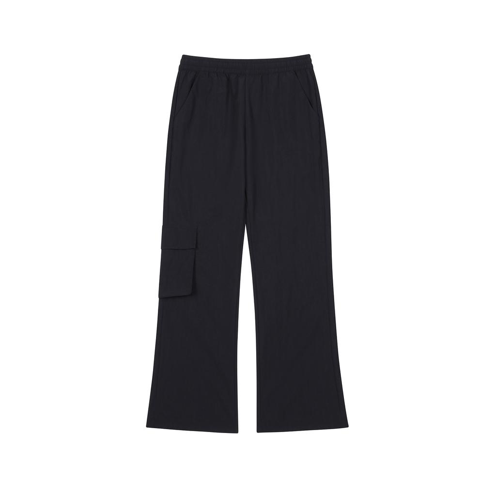 DOTON Semi Flared Nylon Cago Pants(Black)