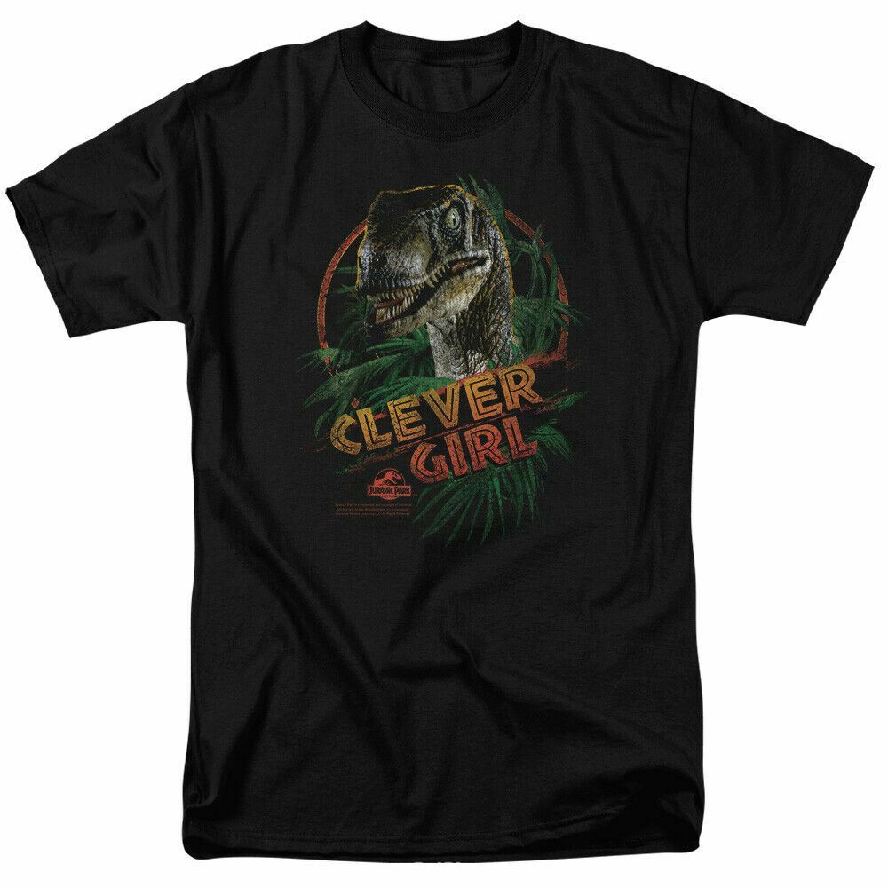 Jurassic Park Clever Girl T Shirt Mens Licensed Dinosaur Movie Tee Black L