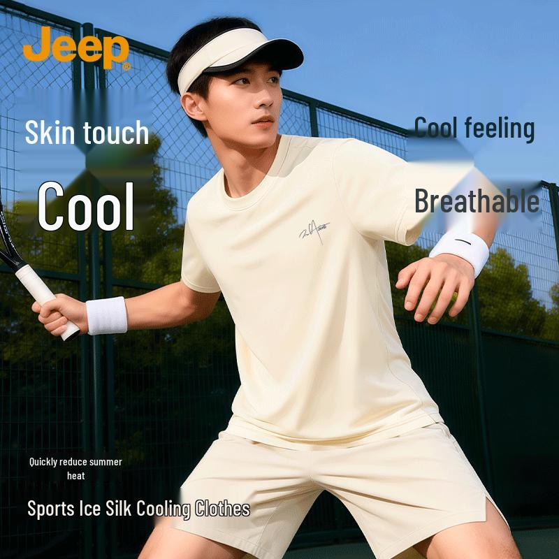 

JEEP Men s Cooling Ice Silk Short Sleeve T-Shirt 4XL