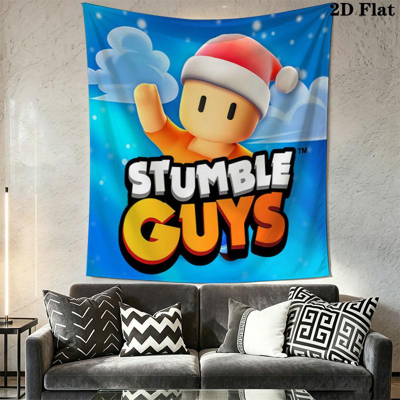 Stumble Guys Tumble Wall Hanging Printed Fabric Blanket Decorative Tapestries for Bedroom Living Room Home Decor