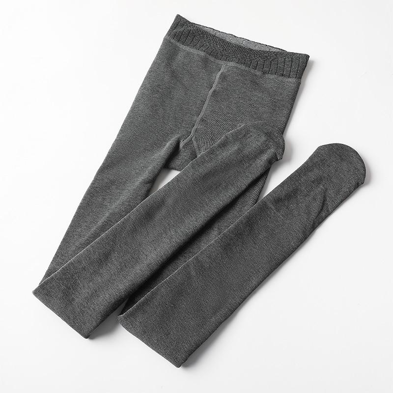 2022 Women Fall Winter Warm Legging Pants Pantyhose High Waist Super Elastic Stretch Soft Thicken Thermal Plus Velvet Slim Solid Color