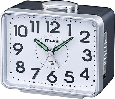 MAG (Mag) Analog Alarm Clock with Bell Sound, Bell Taro, Silver T-704 SM-Z